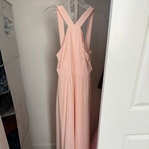 Lulus Floor Length Peach Dress (Small)